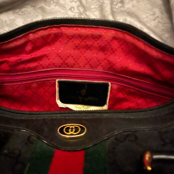 GUCCI Boston black monogram fabric canvas bag - Picture 2 of 5